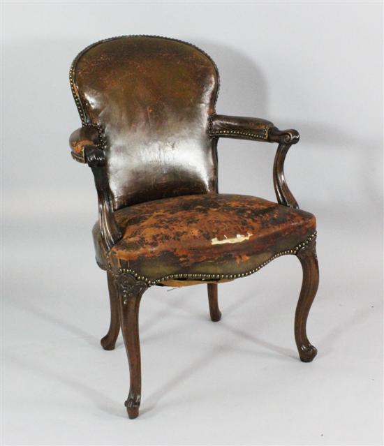 A George III mahogany and upholstered 17317c