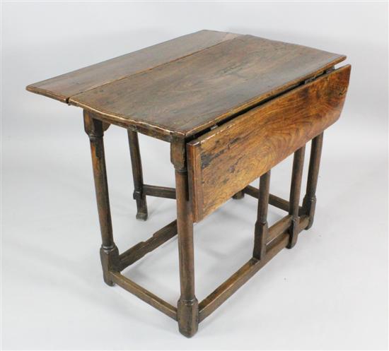 A William Mary oak and elm rectangular 17317d