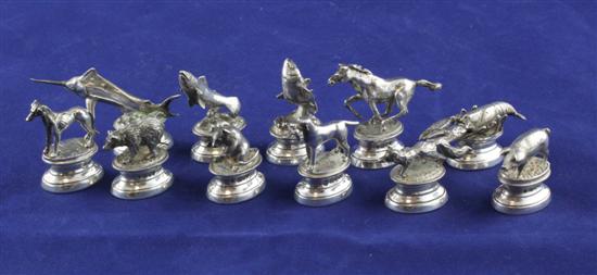 Eleven modern silver menu holders 170ad7