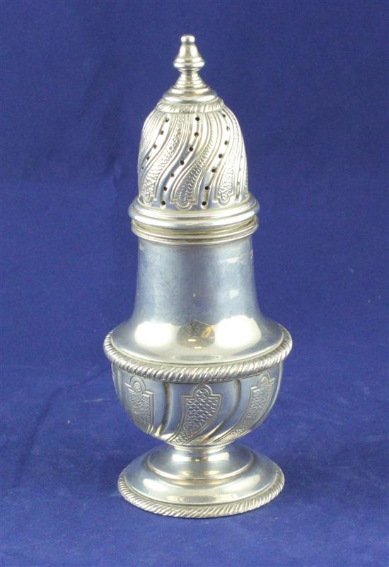 A 1970's Irish silver sugar caster