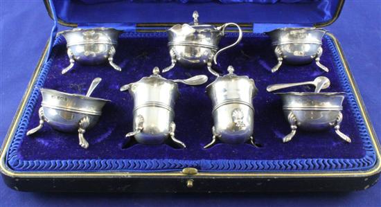 A cased George V silver seven piece