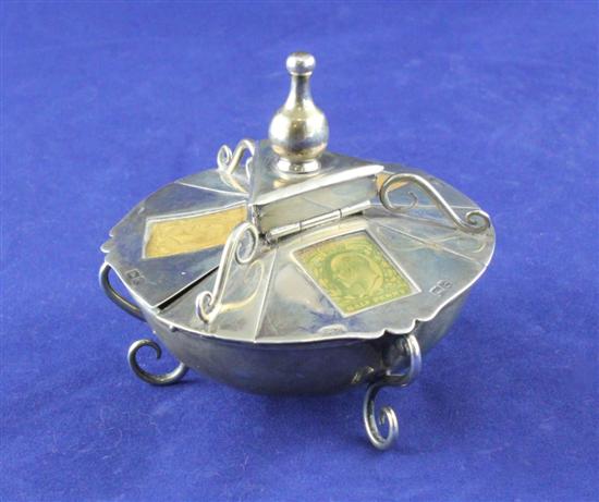 A late Victorian silver drum shaped 170b04
