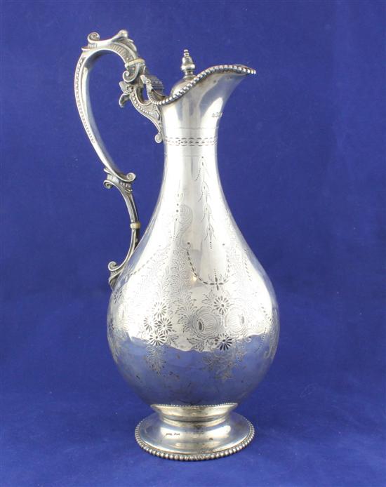 A Victorian silver pear shaped