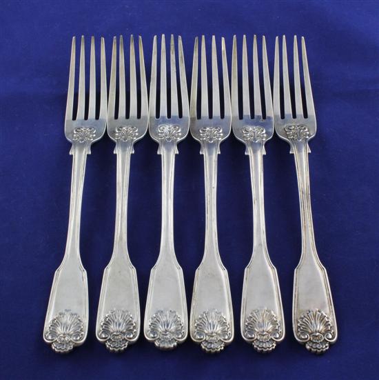 A set of six Victorian silver fancy