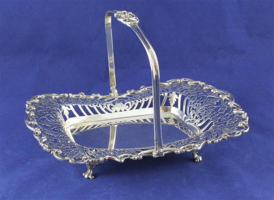 A George V silver cake basket of 170b1c