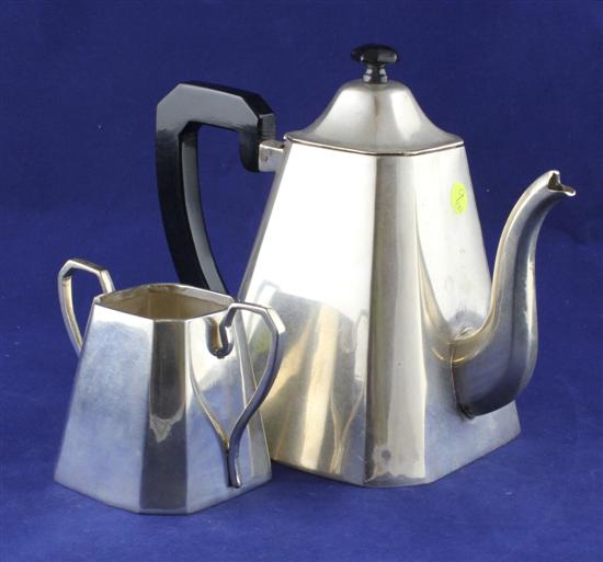 An Indian white metal teapot and 170b47
