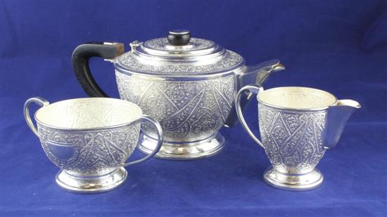 An Indian white metal three piece 170b5b