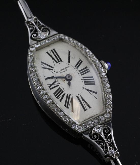An Art Deco diamond set platinum 170ba5