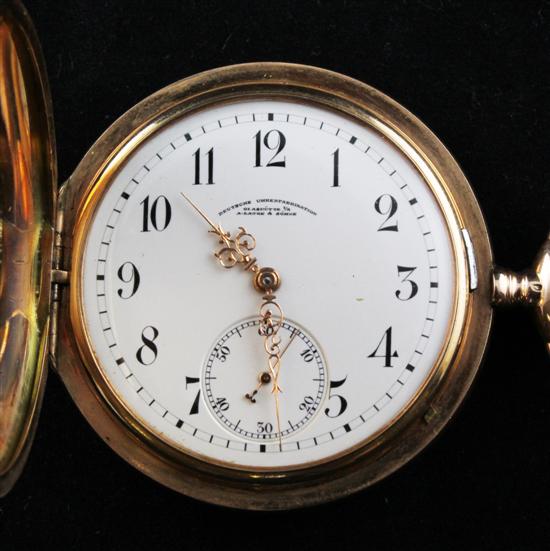 A early 20th century 14ct gold hunter