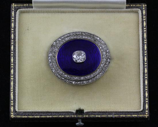 A Wartski gold diamond and blue