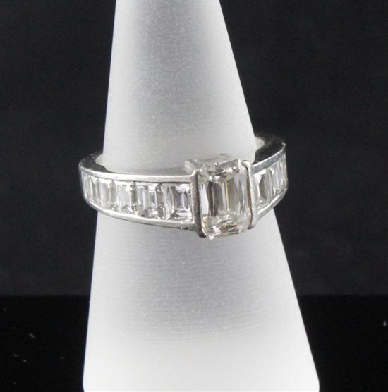 A platinum and diamond dress ring