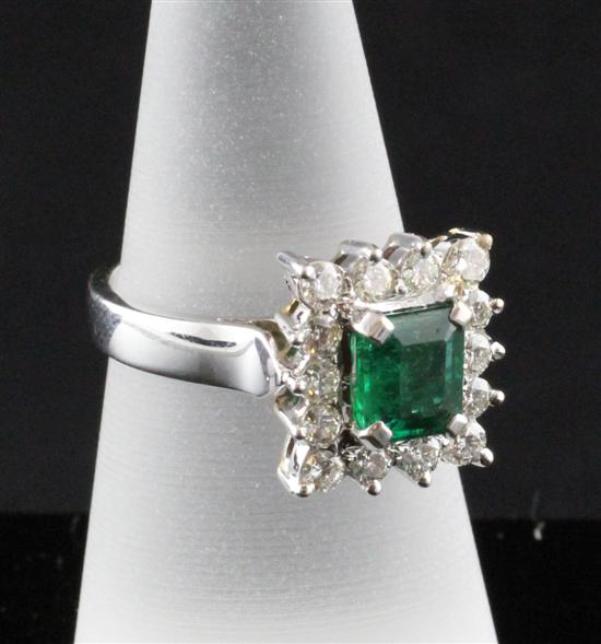 An 18ct white gold emerald and 170bf9