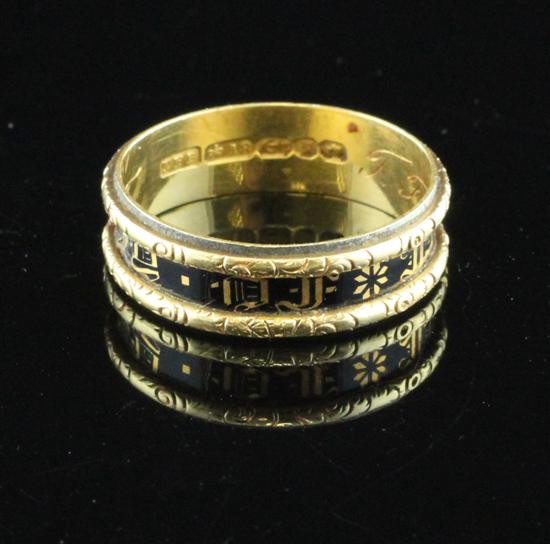A Victorian 18ct gold and black