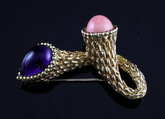 A Boucheron 18ct gold amethyst