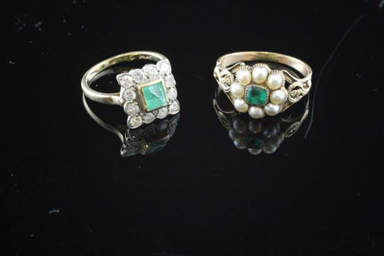 A Victorian gold emerald and pearl 170c1a
