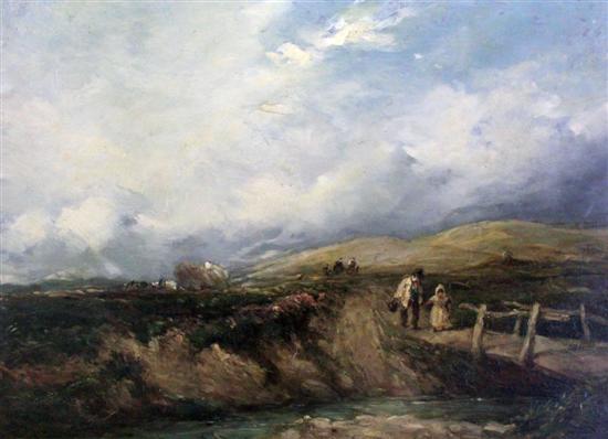 Attributed to David Cox oil on 170c59