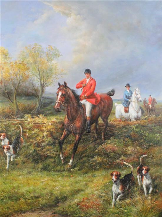 English School oil on canvas Hunting 170c61