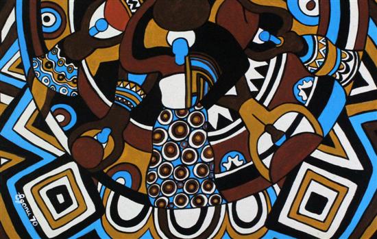 Uzo Egonu (1931-1996) gouache Abstract