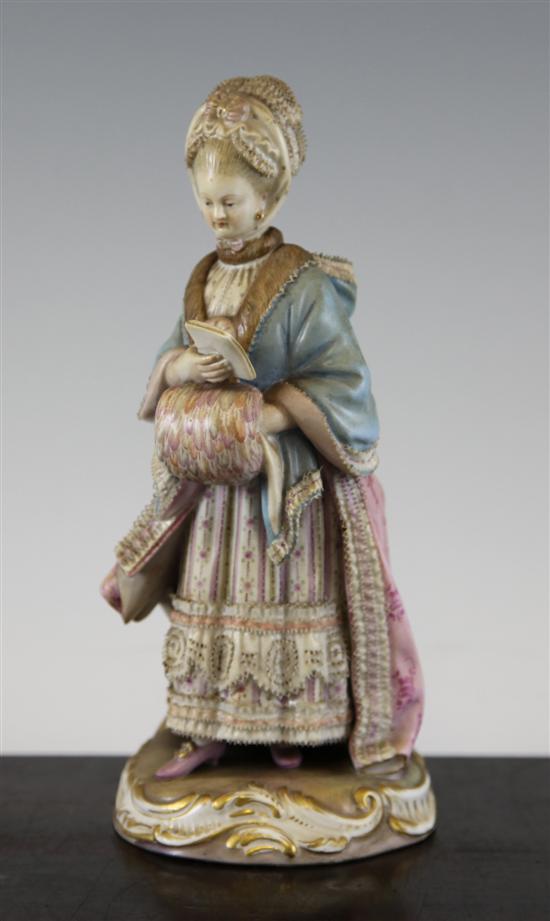 A Meissen porcelain figure of lady