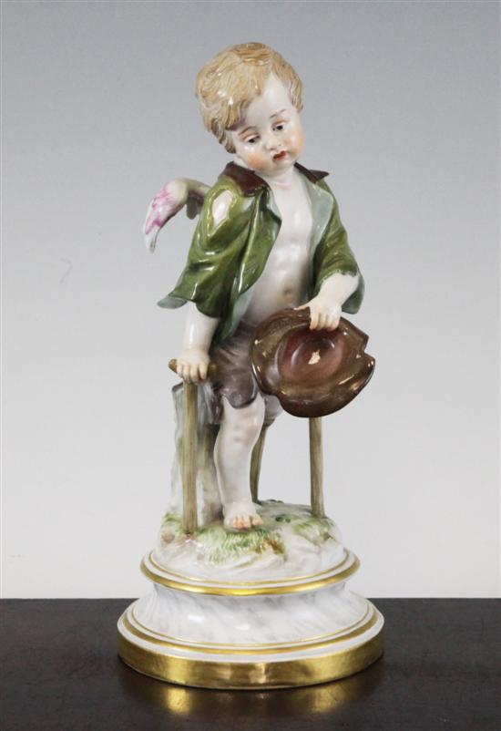 A Meissen porcelain figure of Cupid