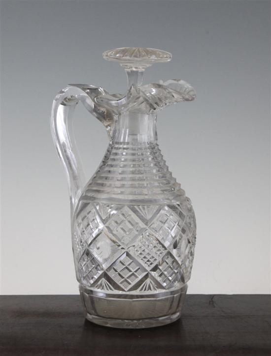 A George III Irish cut glass claret