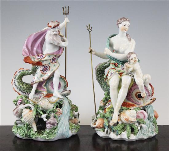 A pair of Derby figures of Neptune 170d86