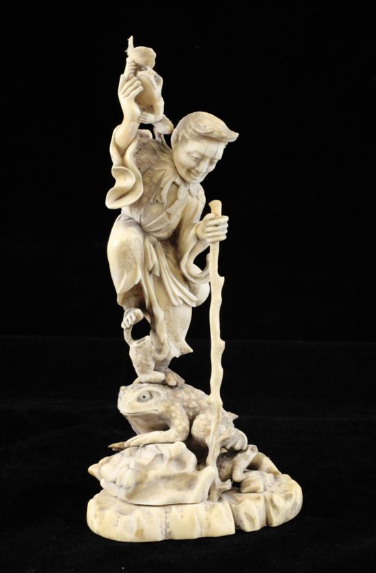 A Japanese ivory and marine ivory