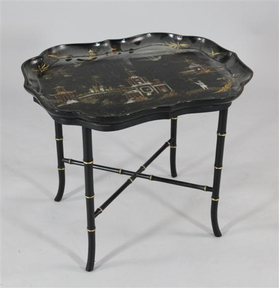 A mid 19th century black japanned 170de5