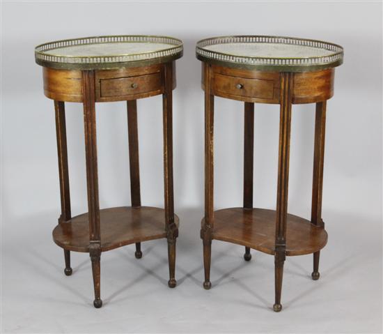 A pair of Louis XVI style marble topped 170df7