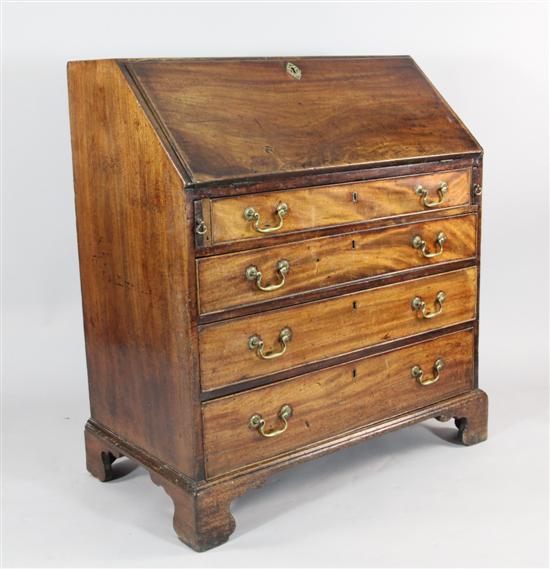 A George III mahogany bureau with 170e1c