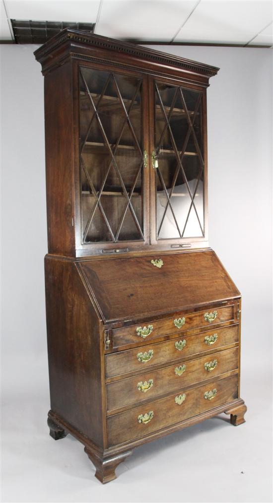 A George III mahogany bureau bookcase 170e1d