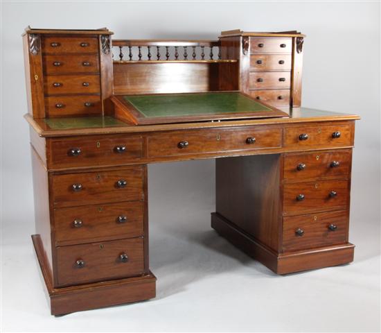 A Victorian mahogany Dickens desk
