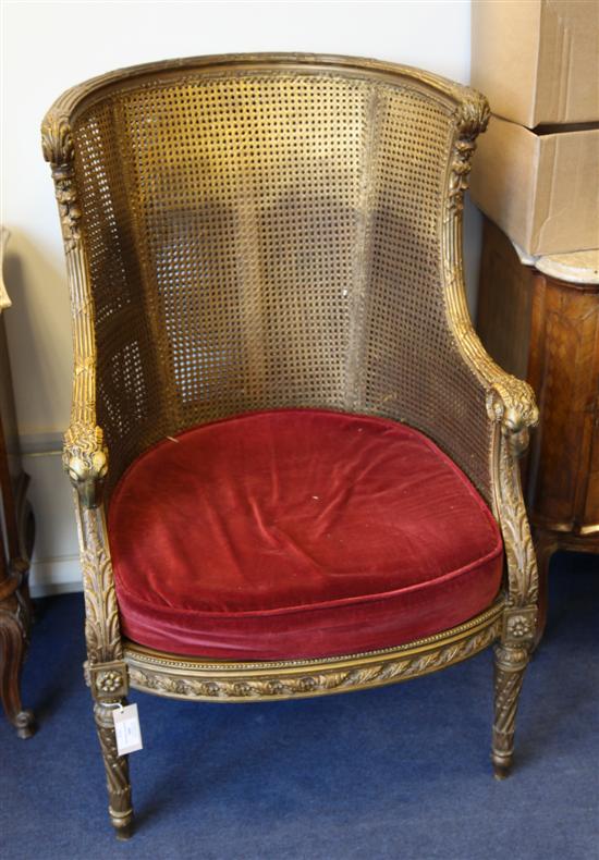 A Louis XVI design carved giltwood 170e4b