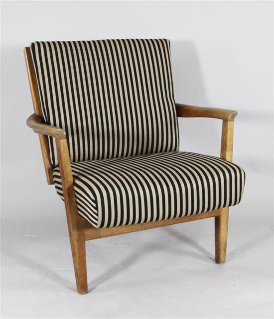 A stylish 1950 s oak armchair with 170e57