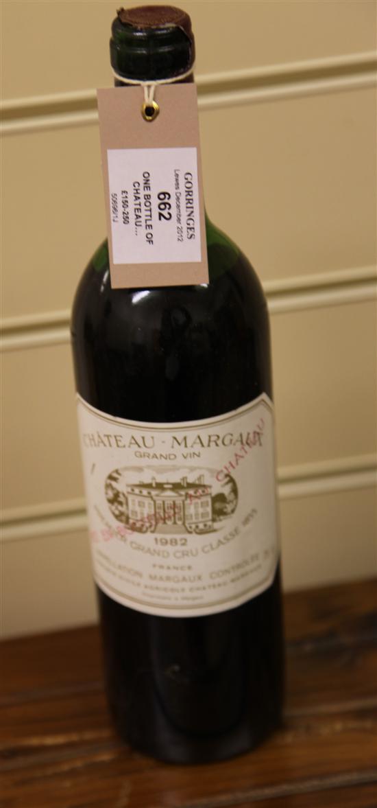 One bottle of Chateau Margaux 1982