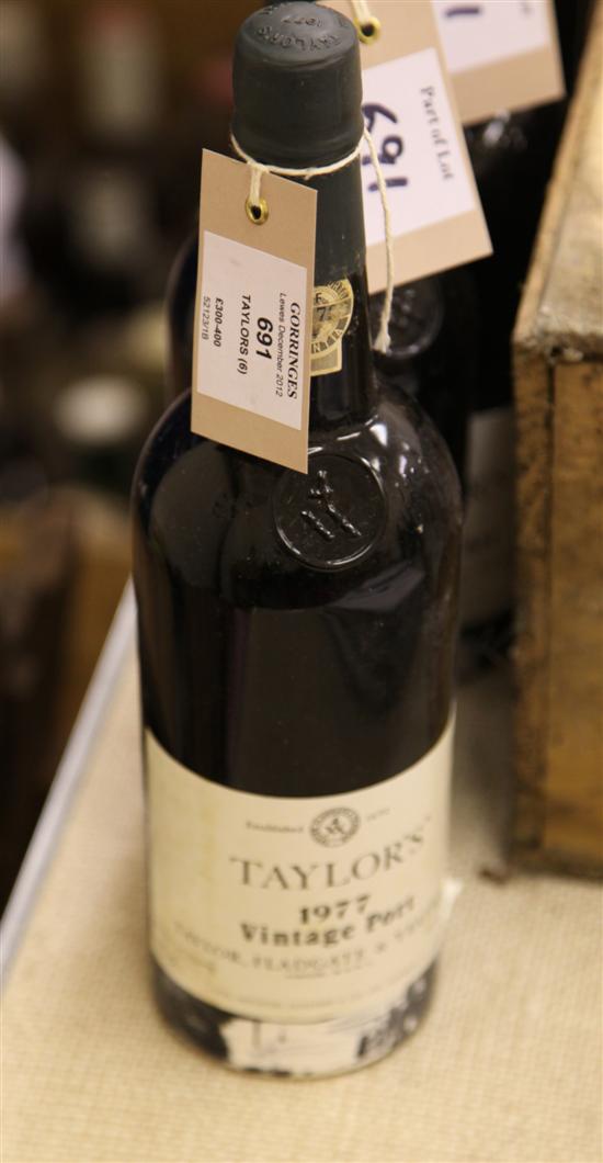 Six bottles of Taylor 1977 four 170e93