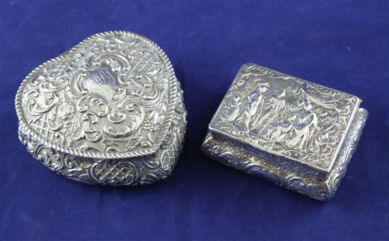 A late Victorian silver heart shaped 170eba