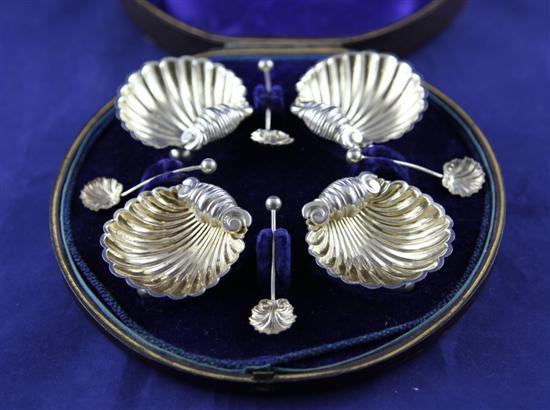 A cased set of four Victorian silver 170ee9