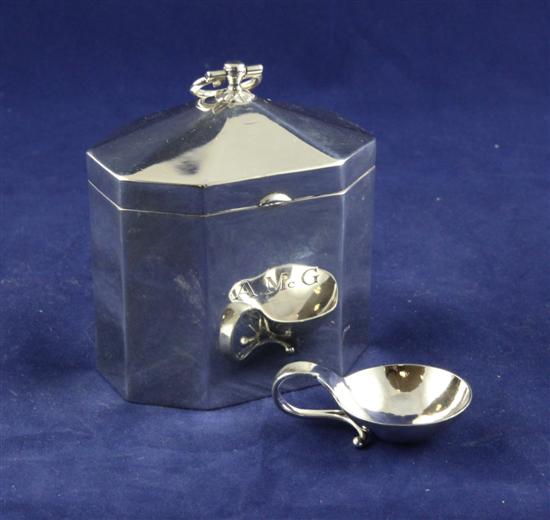 A late Victorian silver octagonal