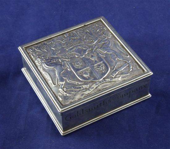 A George V silver cigarette vesta