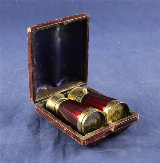 A cased 19th century mounted double 170ef5