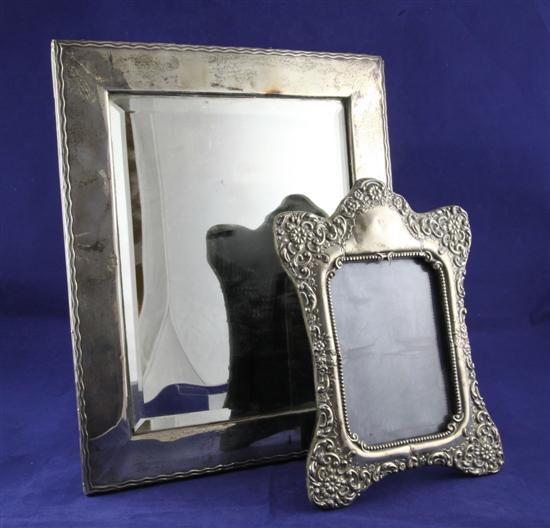 A George V silver mounted rectangular