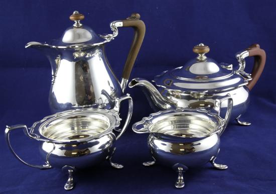 A 1930 s silver four piece tea 170f1b