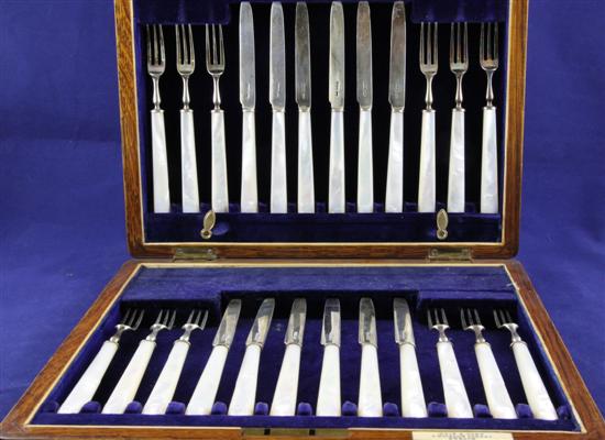 A cased set of six pairs of George 170f18