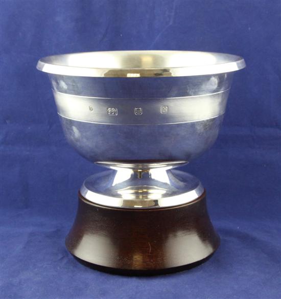 A 1970's silver rose bowl decorated