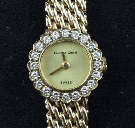 A ladys early 1980s 9ct gold and diamond