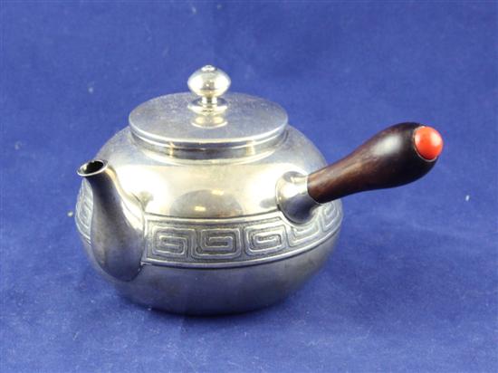 A Chinese silver teapot of globular 170f2a