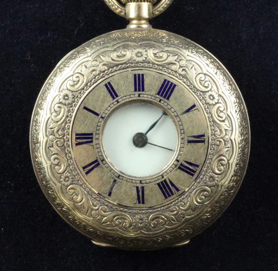 A late 19th century 18ct gold half