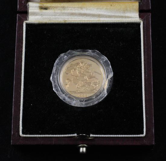 A 1992 gold proof sovereign in 170f6e
