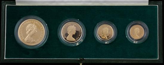 A 1980 gold proof set comprising 170f76